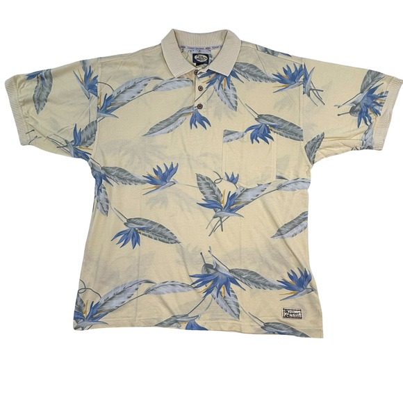 Tommy Bahama Hawiian Floral Print Hula Dancer Polo Shirt Men's Large - Lot‎ of 2 - Picture 14 of 16